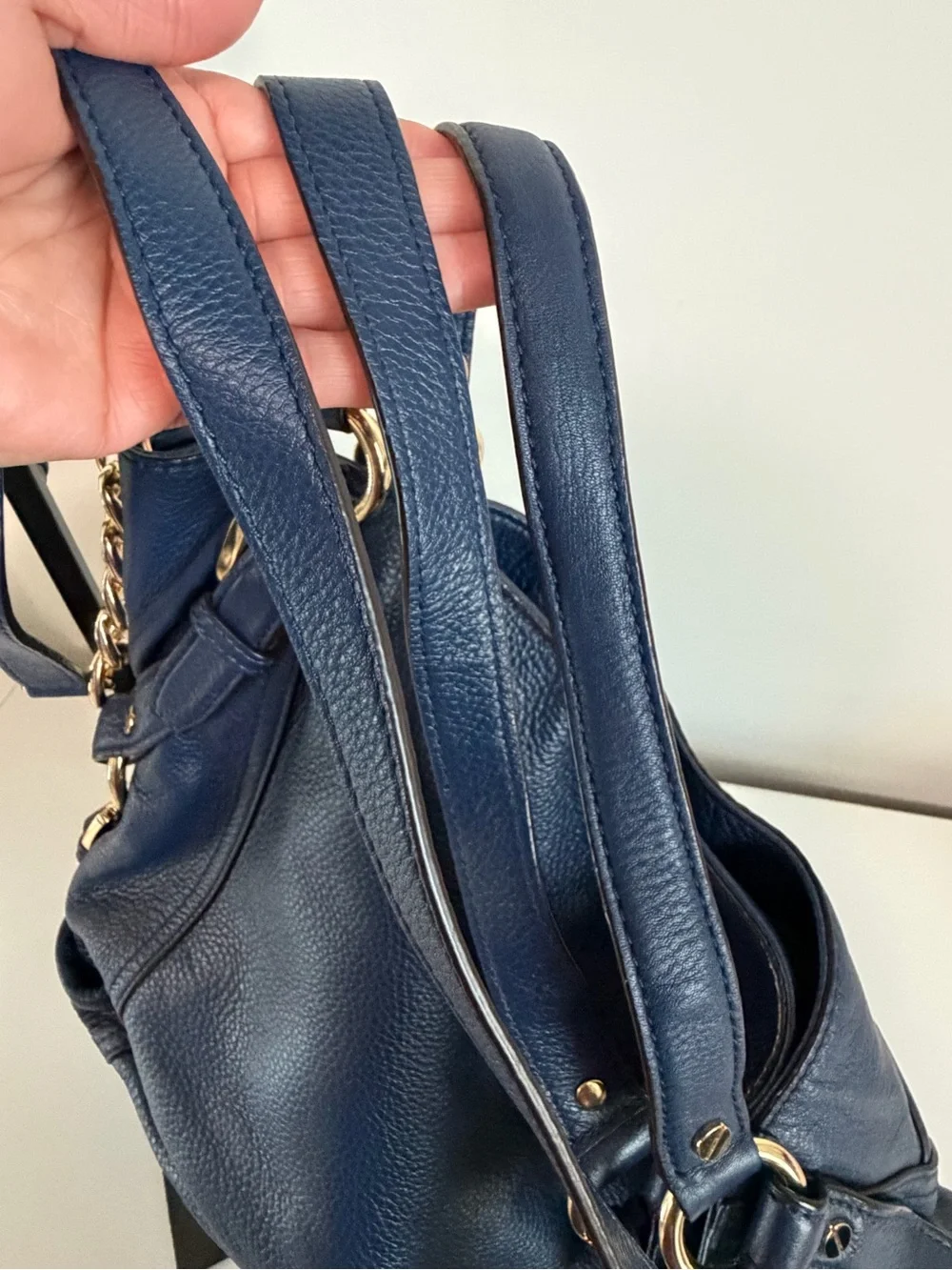 Michael Kors Tristan Large Shoulder Tote with Gold Hardware